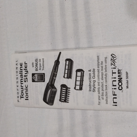 Infinity PRO CONAIR 1875 WATT 3 IN 1 TOURMALINE IONIC STYLER EUC USED 1 TIME! main image 9